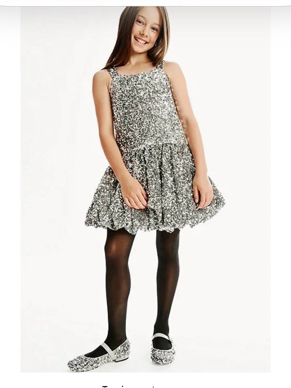 Big Girls Alanna Sequin Bubble Hem Dress